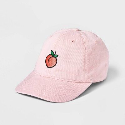 Peach Emoji Baseball Hat - Pink | Target