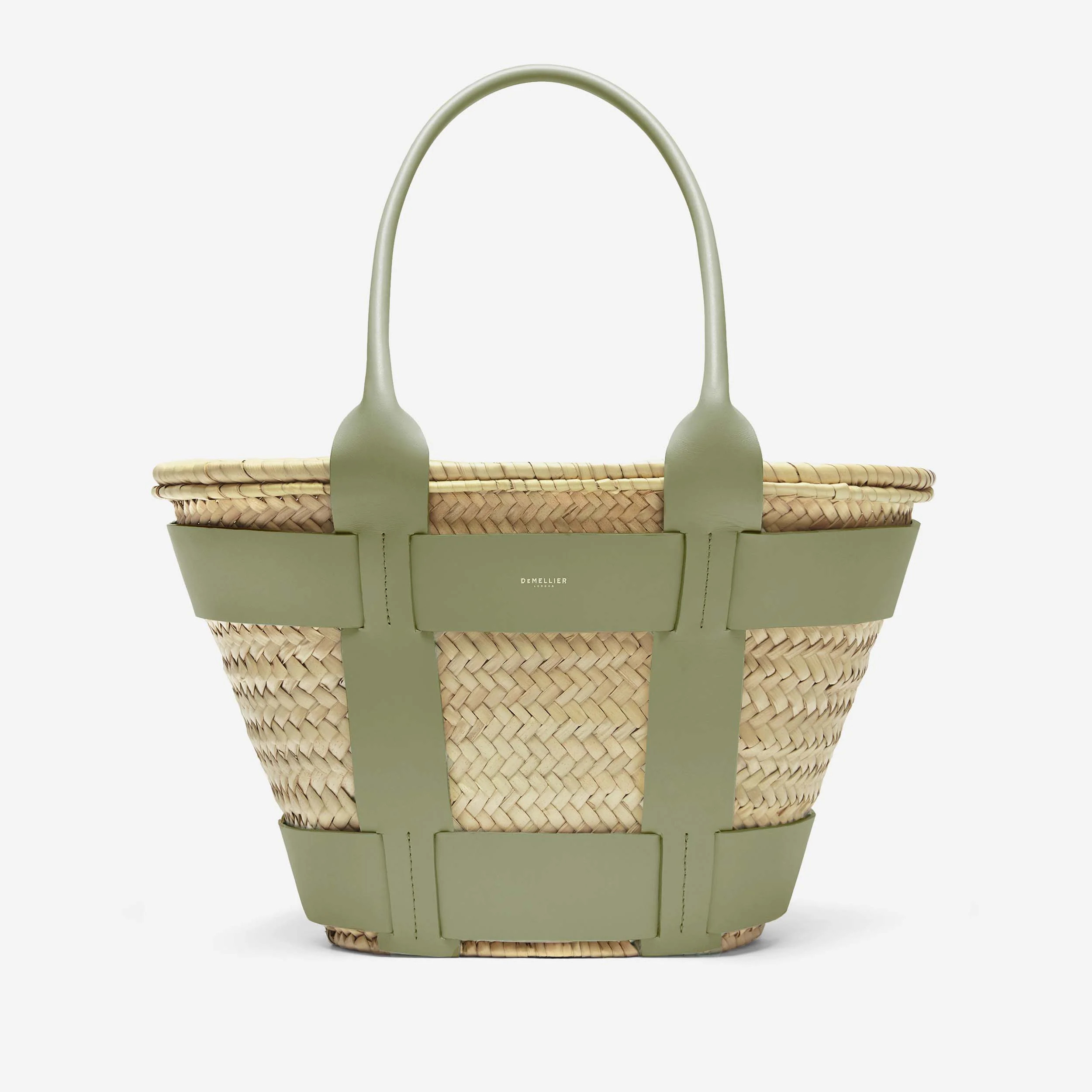 The Santorini | Natural Basket Khaki Smooth | DeMellier | DeMellier
