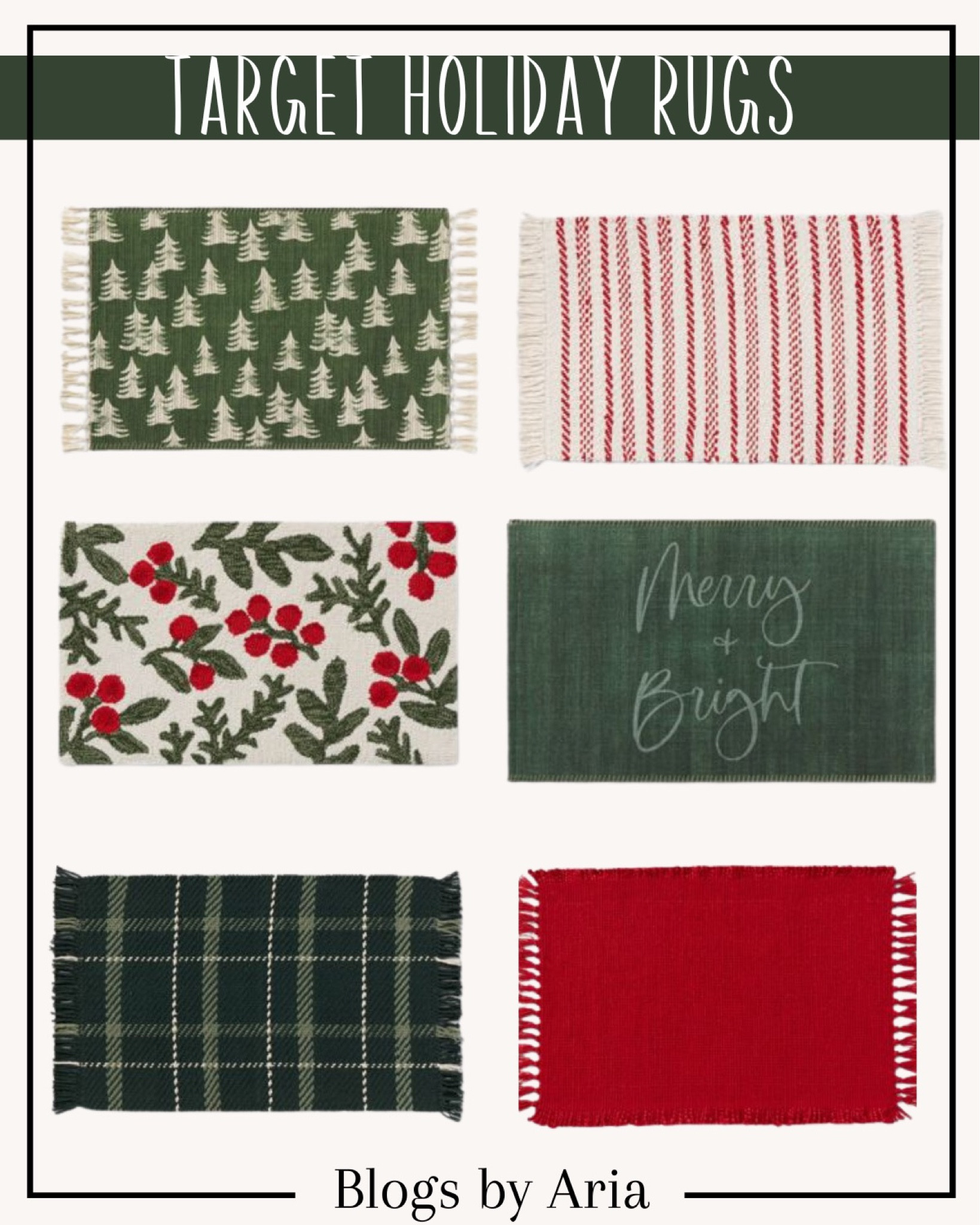 Target Christmas rugs perfect for the front door, kitchen and bathroom! 

#LTKHoliday #LTKhome #LTKSeasonal