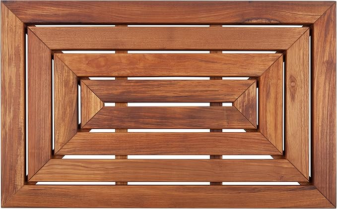 Nordic Style Premium Teak Shower and Bath Mat for Indoor and Outdoor Use - Non-Slip Wooden Platfo... | Amazon (US)