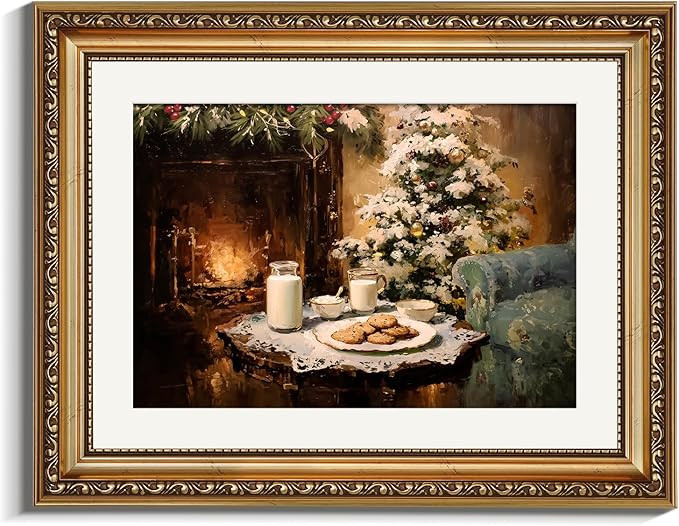 VIYYIEA Gold Framed Wall Art Canvas Print Home Decor HK1254 | Amazon (US)