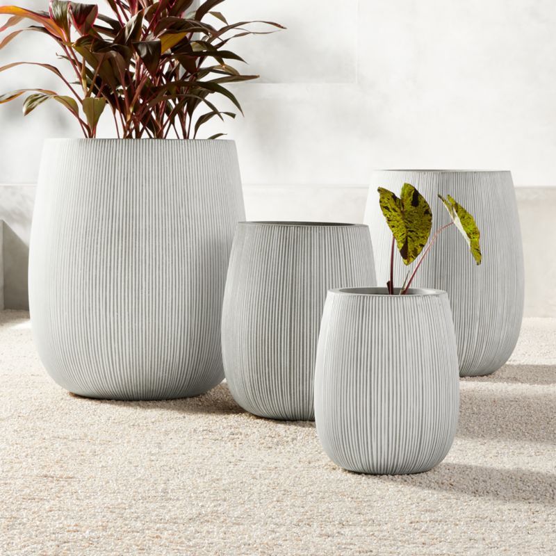 Pod Indoor/Outdoor Modern Cement Planters | CB2 | CB2