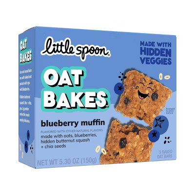 Little Spoon Blueberry Muffin Baked Oat Baked Bar Kids' Snacks - 5.3oz/5ct | Target