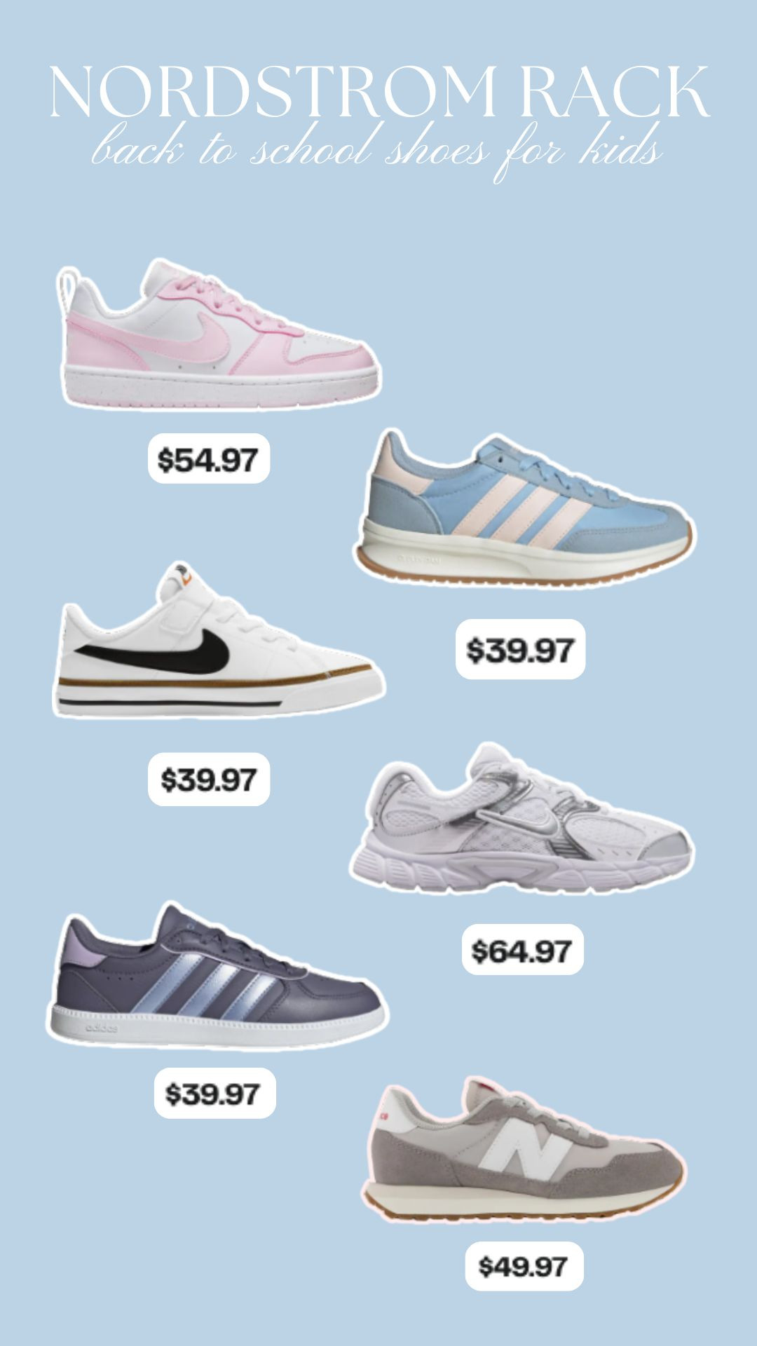 Nordstrom Rack Back to School shoes for kids!!

sale alert, watchnow, finds under 50, finds under 100, nike, adidas, new balance, kids shoes, dede raad 

 #LTKFindsUnder100 #LTKStyleTip #LTKShoeCrush