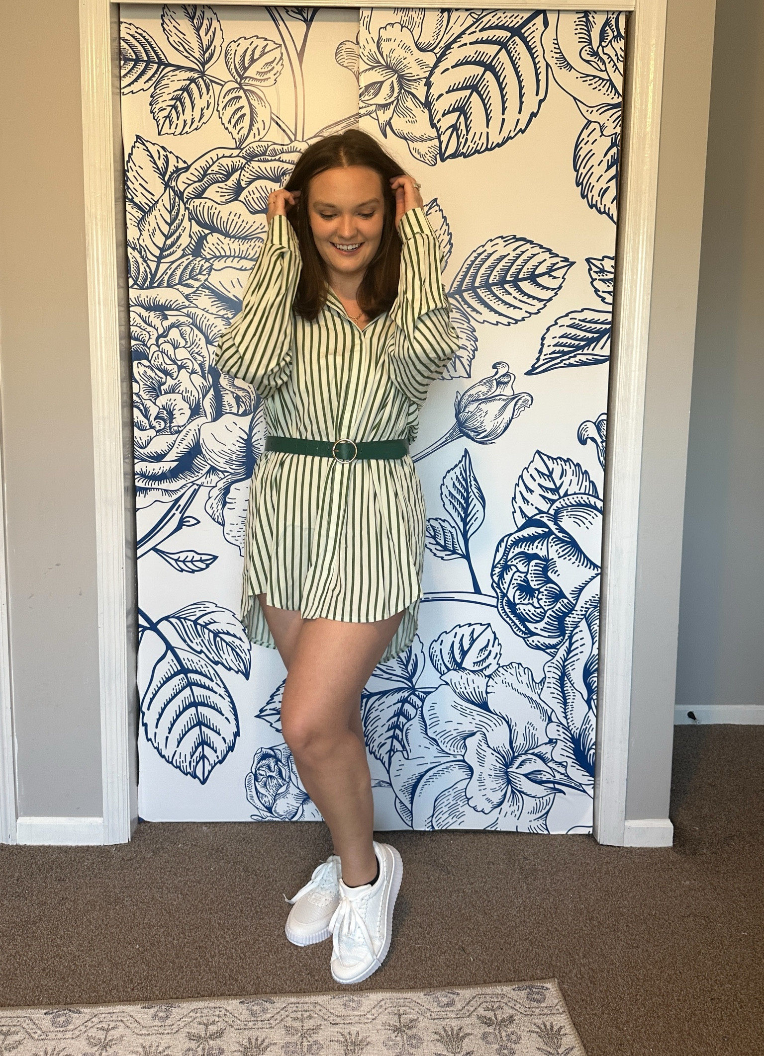 The cutest green stripe shirt dress for spring- would also be perfect for the day time of st Patrick’s day celebrations 🍀

#LTKSeasonal #LTKfindsunder50 #LTKsalealert