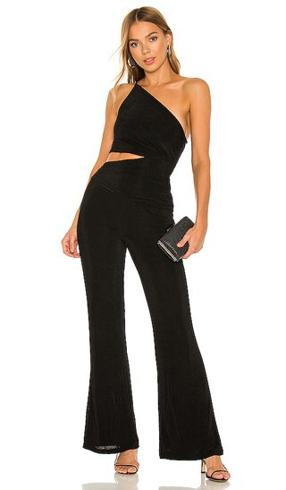Evelia Pantsuit in Black | Revolve Clothing (Global)