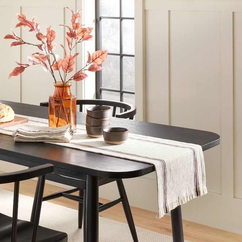 Engineered Stripes Table Runner Brown/Beige - Hearth & Hand™ with Magnolia | Target