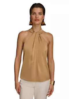 Donna Karan New York Women's Twist Front Halter Blouse | Belk