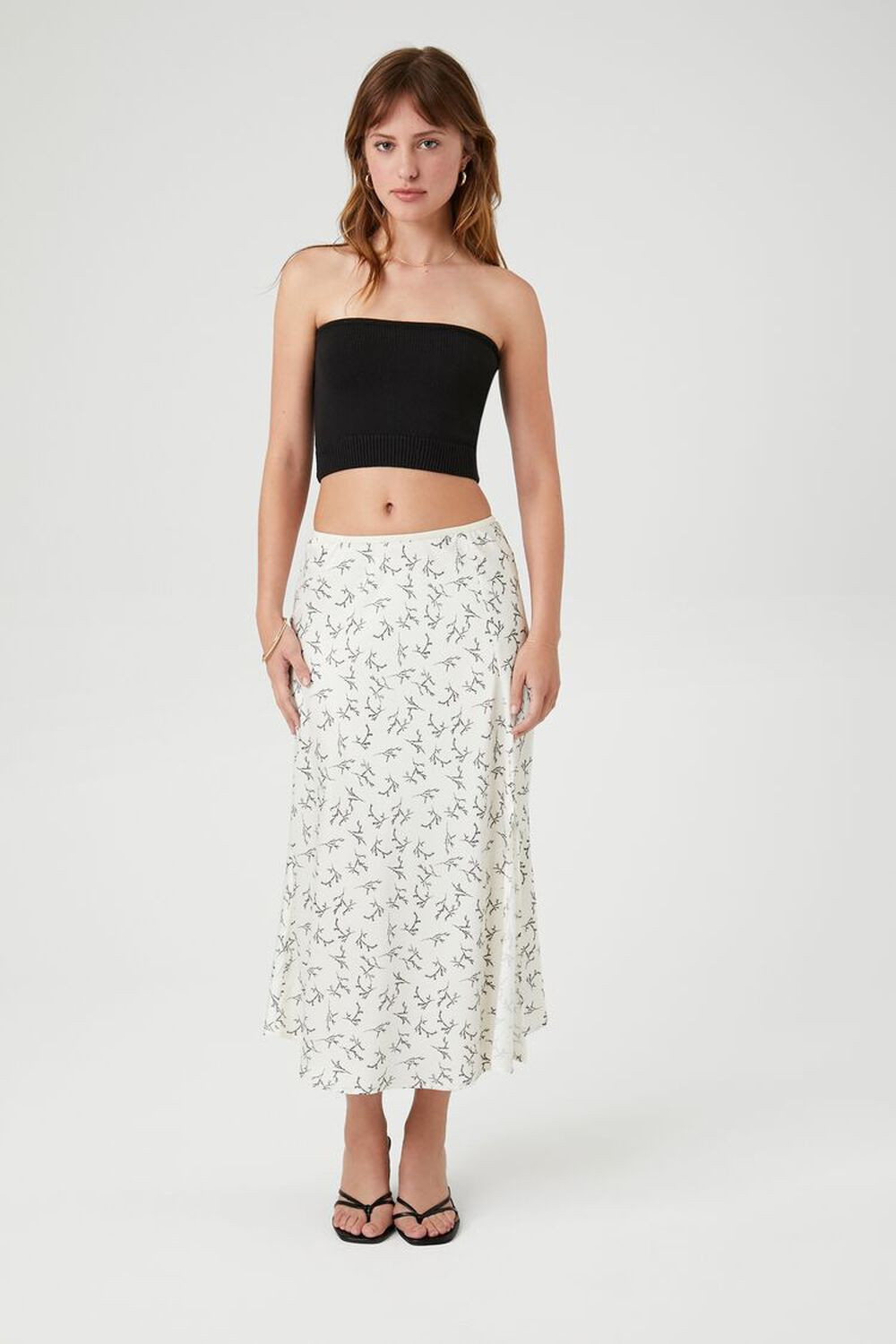 Floral Print Straight Midi Skirt | Forever 21 (US)