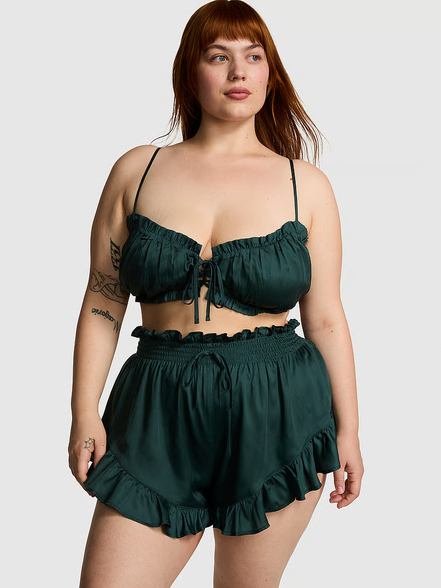 Buy TENCEL™ Silkiest Sleep Bralette & Shorts Set - Order Pajamas Sets online 1124992500 - PINK ... | Victoria's Secret (US / CA )