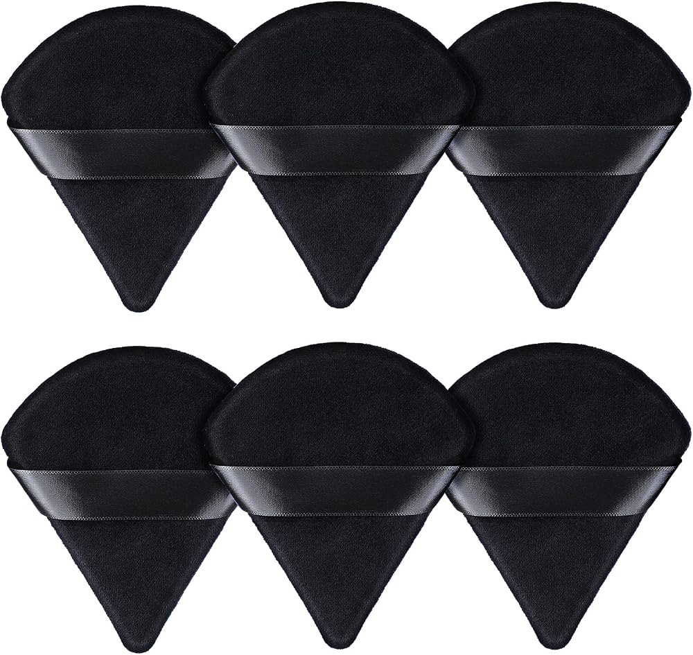 6Pcs Powder Puff, WSYUB Blender Puff Pure Cotton Face Soft Triangle Wedge Makeup Pad for Undereye... | Amazon (US)