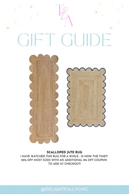 Gifts for the home
Jute rug scallop rug 
Gift guide 

#LTKCyberWeek #LTKGiftGuide #LTKhome