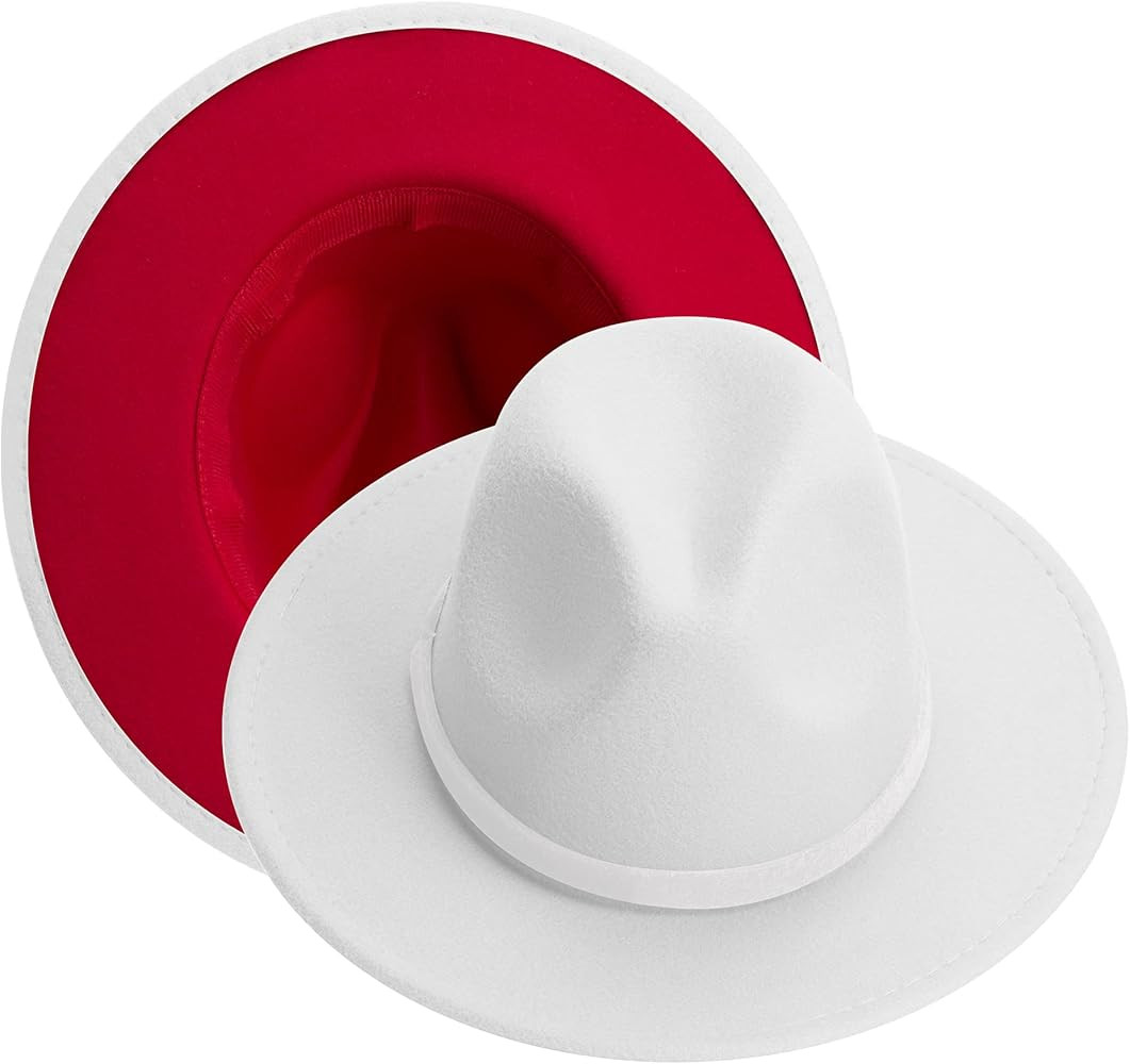 KUJUHA Women Men Wide Brim Fedora Hat | Amazon (US)