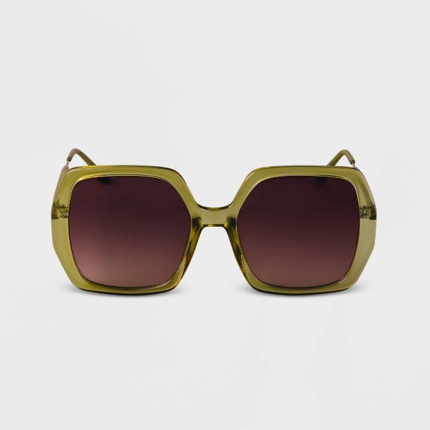 Women's Oversized Square Sunglasses - A New Day™ | Target