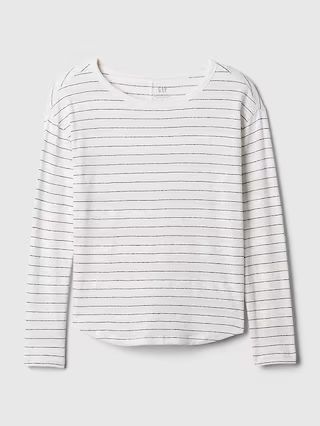 Linen-Blend Boatneck T-Shirt | Gap (US)