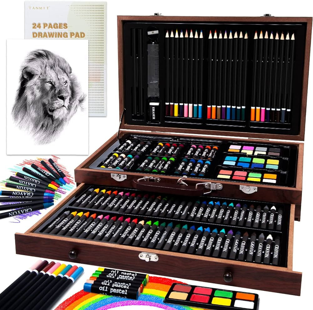Art Supplies, Tanmit 141-Piece Deluxe Art Set Painting Drawing Kit with Artist Sketch Pad, Oil Pa... | Amazon (US)