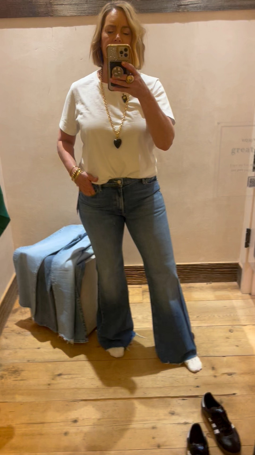 ✨ Mother Denim Doozy Fray-Hem — A Total Win ✨
These cropped flare jeans are everything! True to size (I’m 5’6″ and they hit perfectly with just a slight heel), they’re gorgeous, sophisticated, and super flattering — the fray hem gives a fresh, modern edge without feeling young-try-hard. They slim your silhouette, elongate your legs, and make you look taller instantly. The cut feels grown-up and polished, yet effortless with tees, blouses, or blazers. If you want a pair that feels expensive and looks timeless, these are it. 💙👖

Fit details:
• True to size
• Best with a slight heel or elevated shoe
• Flattering on hips & thighs
• Elegant with a casual vibe

Would pair beautifully with heels, boots, or a crisp white sneaker for weekend chic.

Mother Denim, Mother Doozy, Doozy fray hem, frayed hem jeans, cropped flare jeans, premium denim, luxury denim, elevated everyday, modern midlife style, over 50 style, women over 50 fashion, denim for women over 40, flattering jeans, slimming jeans, elongating jeans, leg lengthening jeans, grown up jeans, sophisticated denim, quiet luxury style, timeless wardrobe, capsule wardrobe denim, spring denim, fall denim, Anthropologie denim, designer jeans, high quality denim, mid rise jeans, subtle flare jeans, ankle length jeans, polished casual, effortless style, elevated basics, denim foundation, chic everyday outfit, modern classic style, wardrobe staple jeans, premium wardrobe, confident style over 50, updated denim, stylish at any age, classic with a twist, everyday luxury, flattering fit jeans, straight through hip jeans, minimal style, contemporary women’s fashion, boutique denim, versatile jeans, refined casual, midlife modern cool.


#LTKootd #LTKOver40 #LTKgrwm