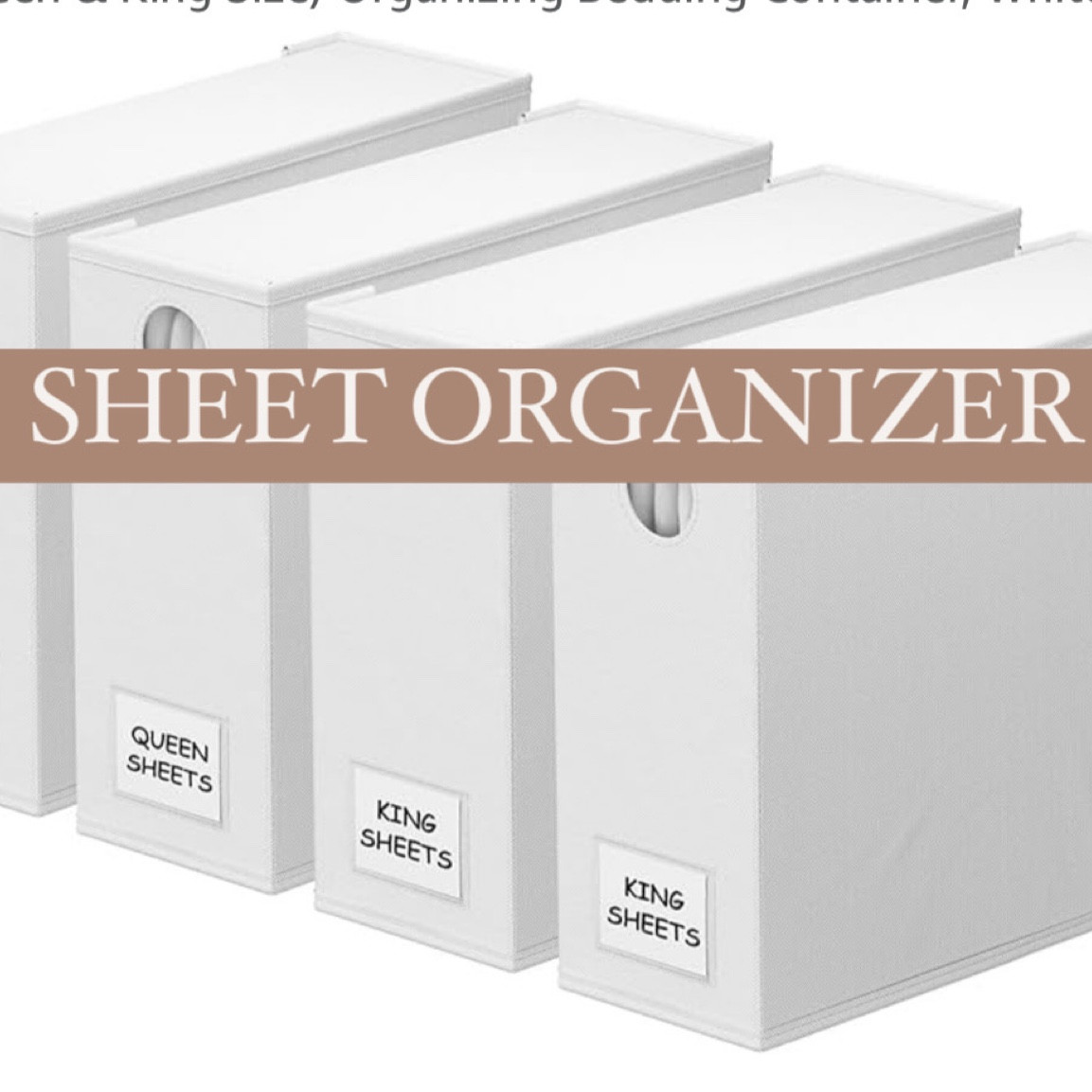 Sheet organizers we use in our linen closet! Keeps everything organized and has labels so you know what size ! 
Linen closet organizers, sheet organization 

#LTKHome #LTKSaleAlert #LTKxPrimeDay