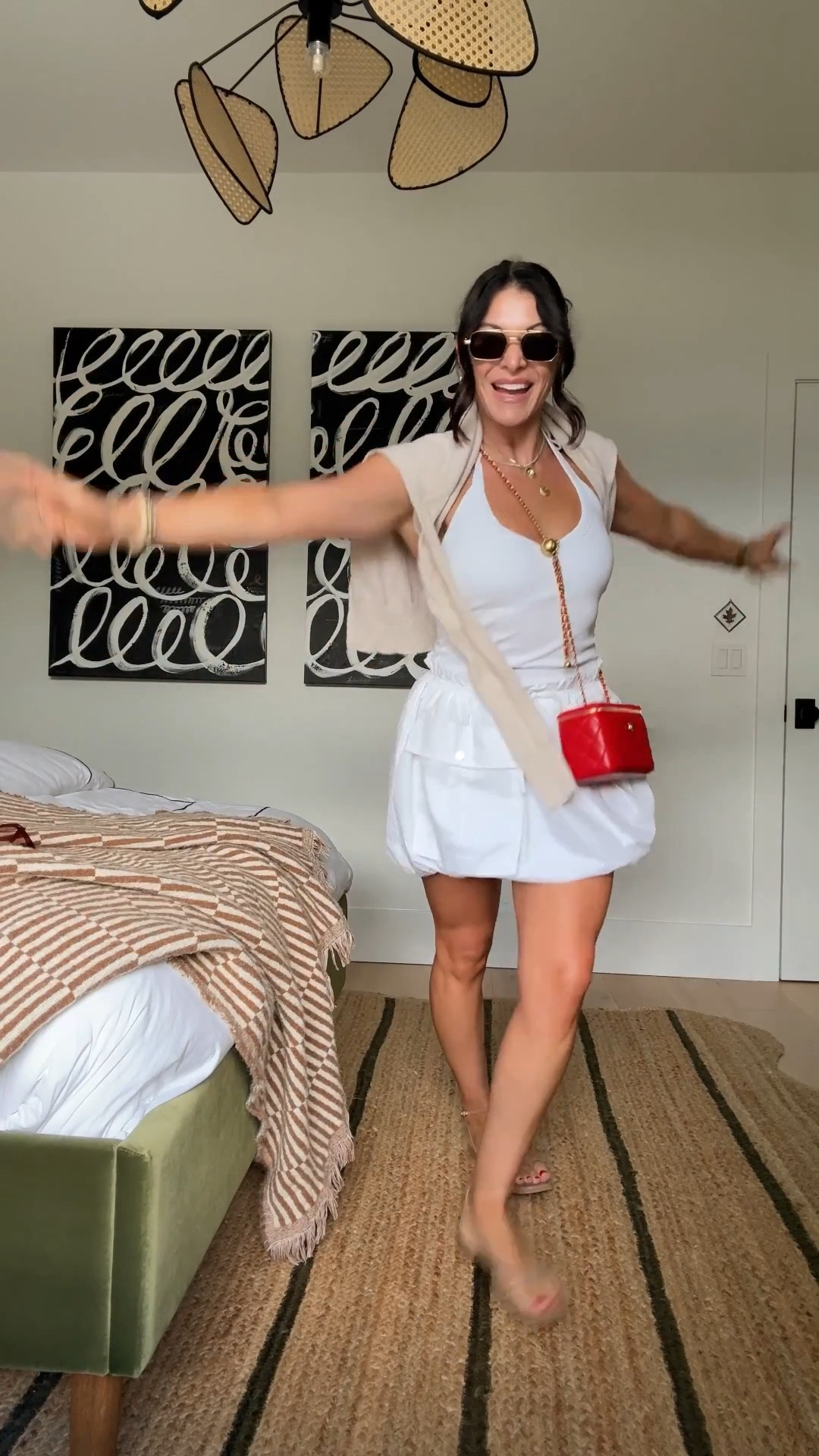 Skirt fits tts. Top fits tts. Linked the similar sandals that I bought and they’re selling out fast!!! 

#LTKmomlife #LTKgrwm #LTKootd