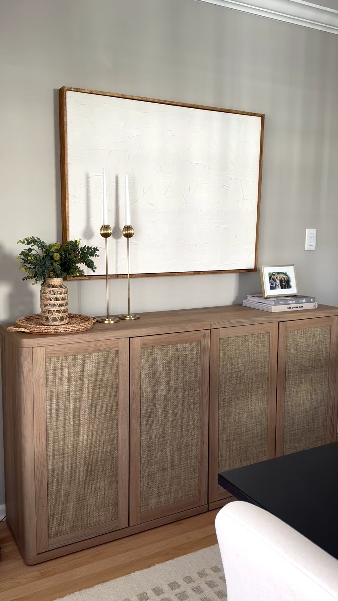 This dining room cabinet is one of those pieces that works overtime. The closed storage hides baby toys, the scale fits smaller dining spaces, and the neutral finish blends beautifully with the rest of our home. Ideal for anyone decorating with kids in mind. 

#LTKHome #LTKSaleAlert #LTKmomlife