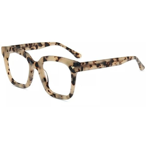 Firmoo Oversized Blue Light Glasses for Women Men Large Frame Anti Eyestrain & UV Protection Computer Gaming Blue Blocker Eyeglasses(Pattern) | Amazon (US)