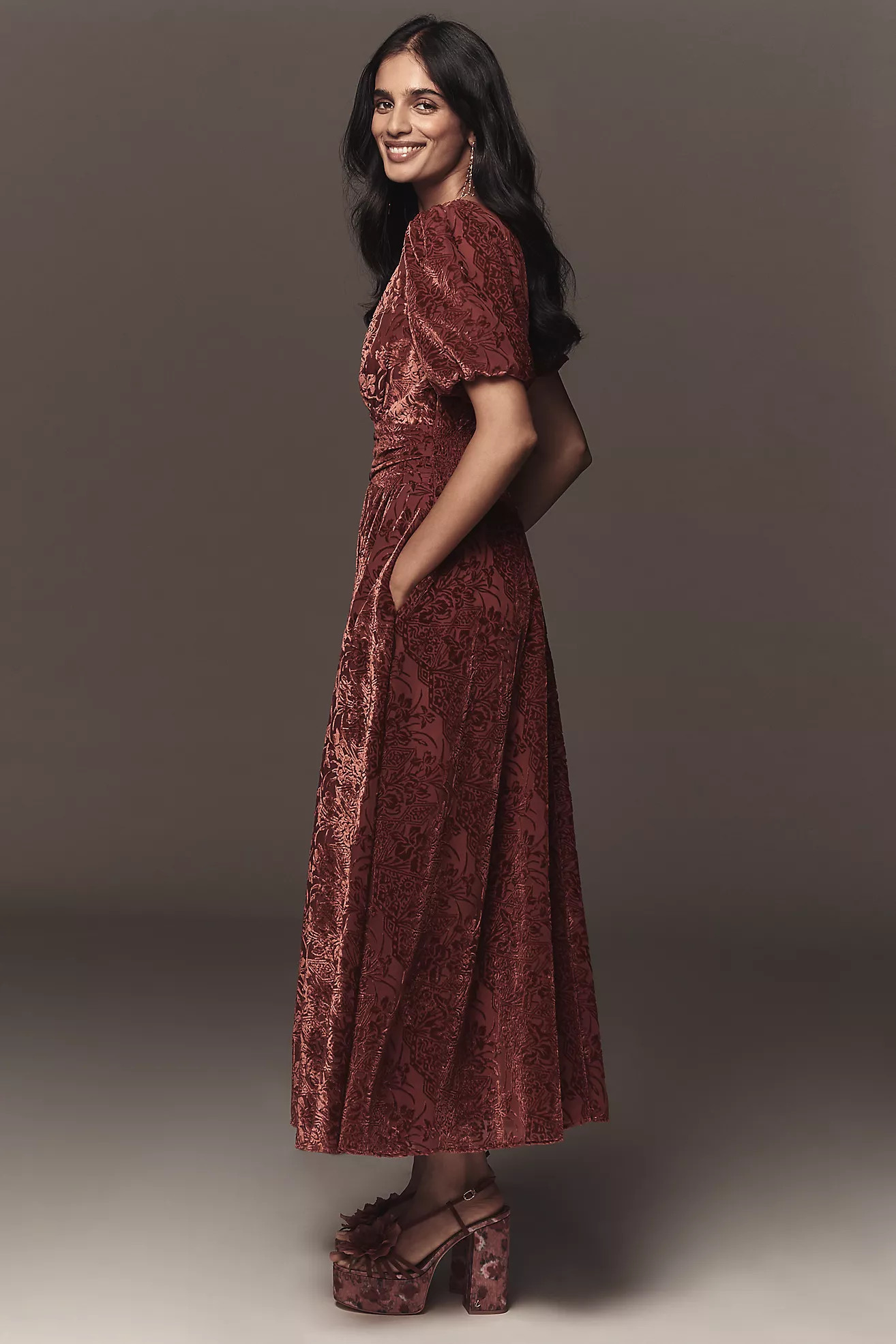 The Katerina Button-Front Dress: Velvet Edition | Anthropologie (US)