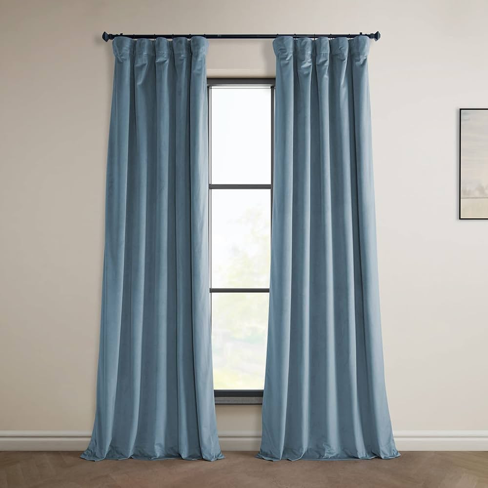 HPD Half Price Drapes Heritage Plush Velvet Curtains 96 Inches Long Room Darkening Curtains for B... | Amazon (US)