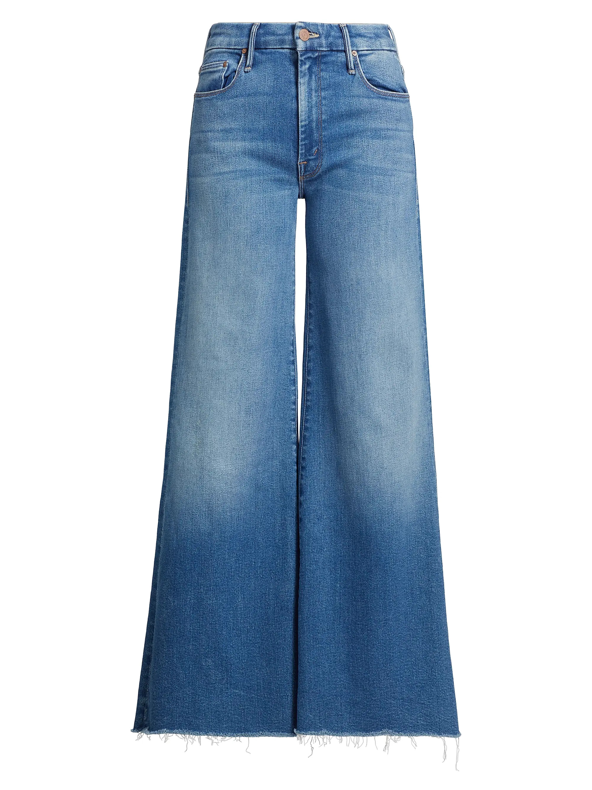 Mother The Roller Fray Wide-Leg Jeans | Saks Fifth Avenue | Saks Fifth Avenue