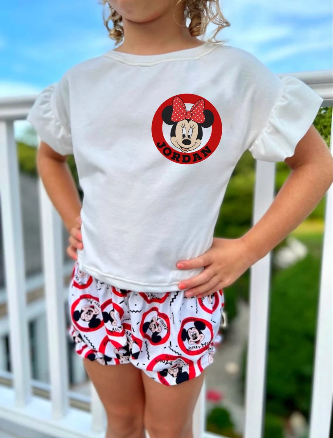 Girls Custom Mouse Mouse Club Set Ruffle Shorts, Disney Set, Disney Vacation Tee, Kids Mouse T-sh... | Etsy (US)
