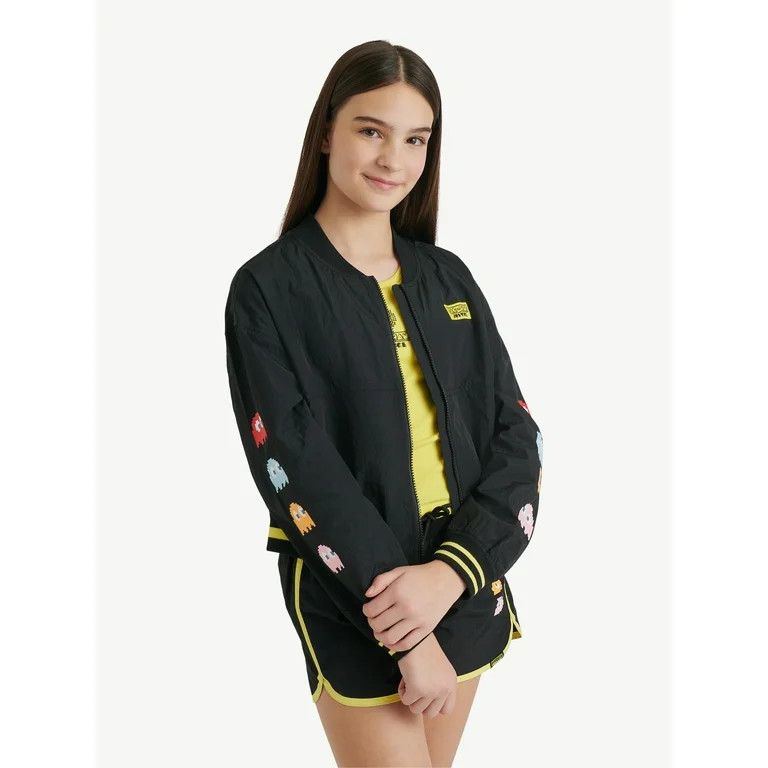 Justice Girls PAC-MAN Bomber Jacket, Sizes XS - XLP | Walmart (US)
