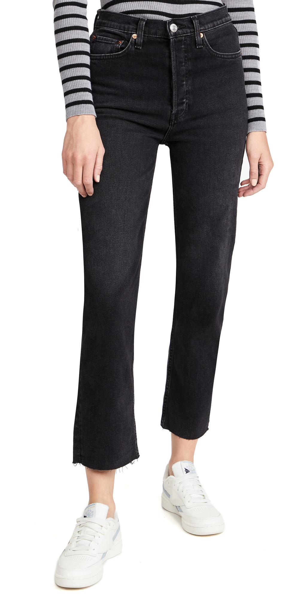 RE/DONE 70s Stove Pipe Washed Noir 26 | Shopbop