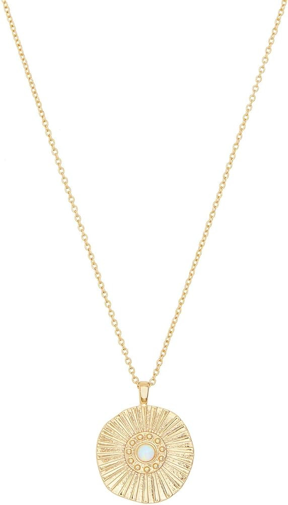 Gorjana Sunburst Coin Pendant Necklace | Amazon (US)
