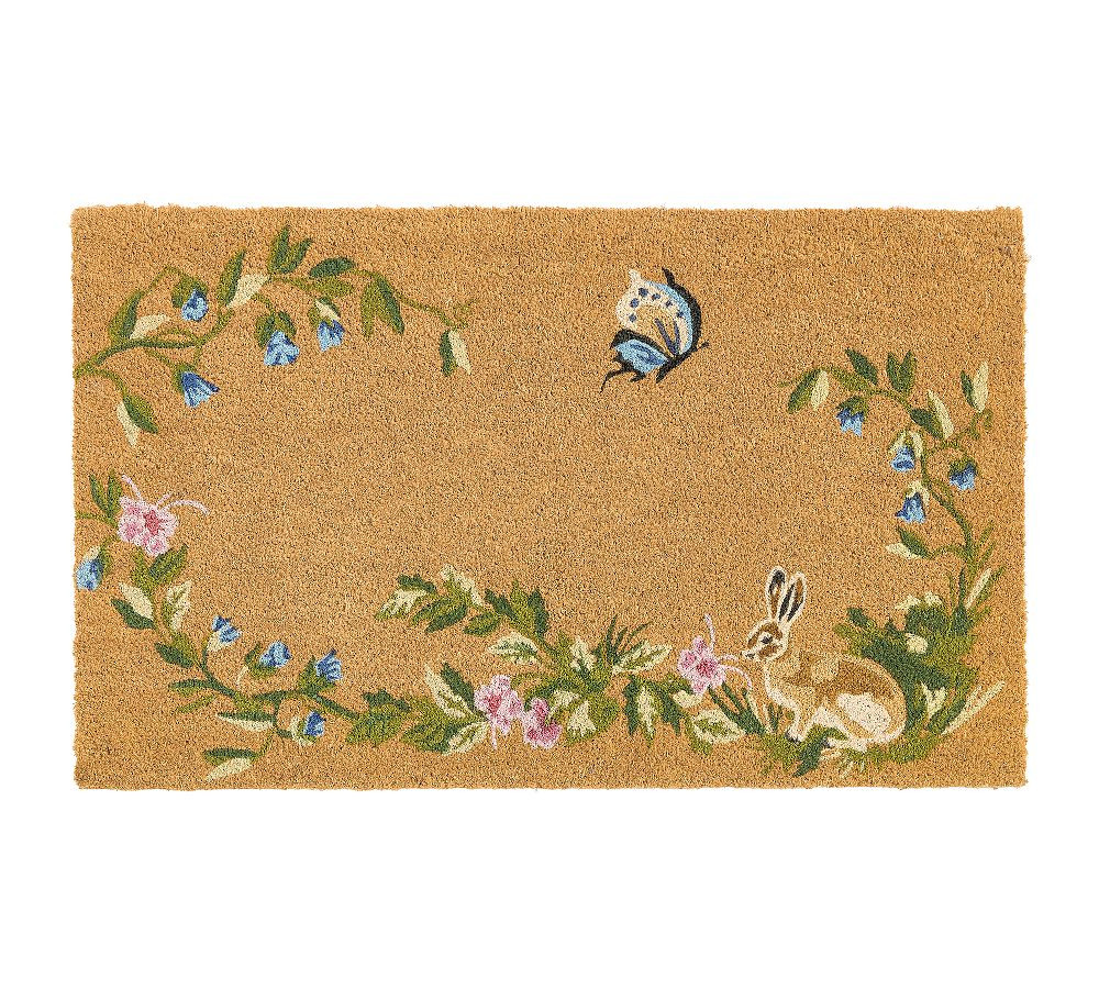 Botanical Bunny Doormat | Pottery Barn (US)