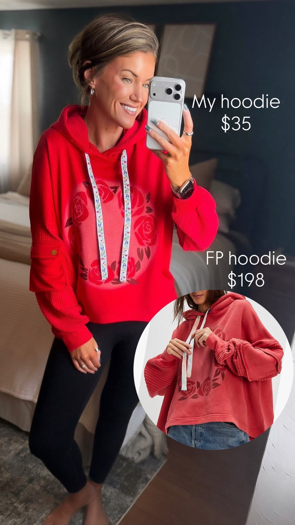 Amazon find that is a great FP look for less. 
Hoodie/ small
Leggings/ medium 

#LTKootd #LTKmomlife