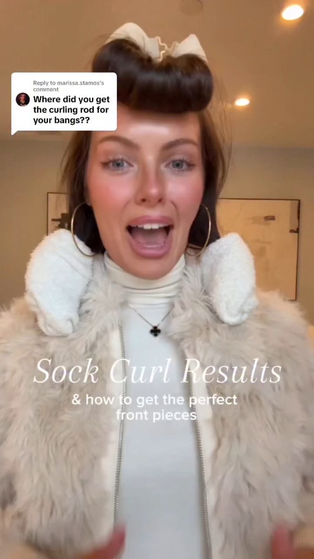 How I get my face framing pieces!! Comment “LINK” and I’ll send you the link to my favorite curling rod! :)) 

#easyhairstyles #hairinspiration #heatlesscurls #brunette #sockcurls
