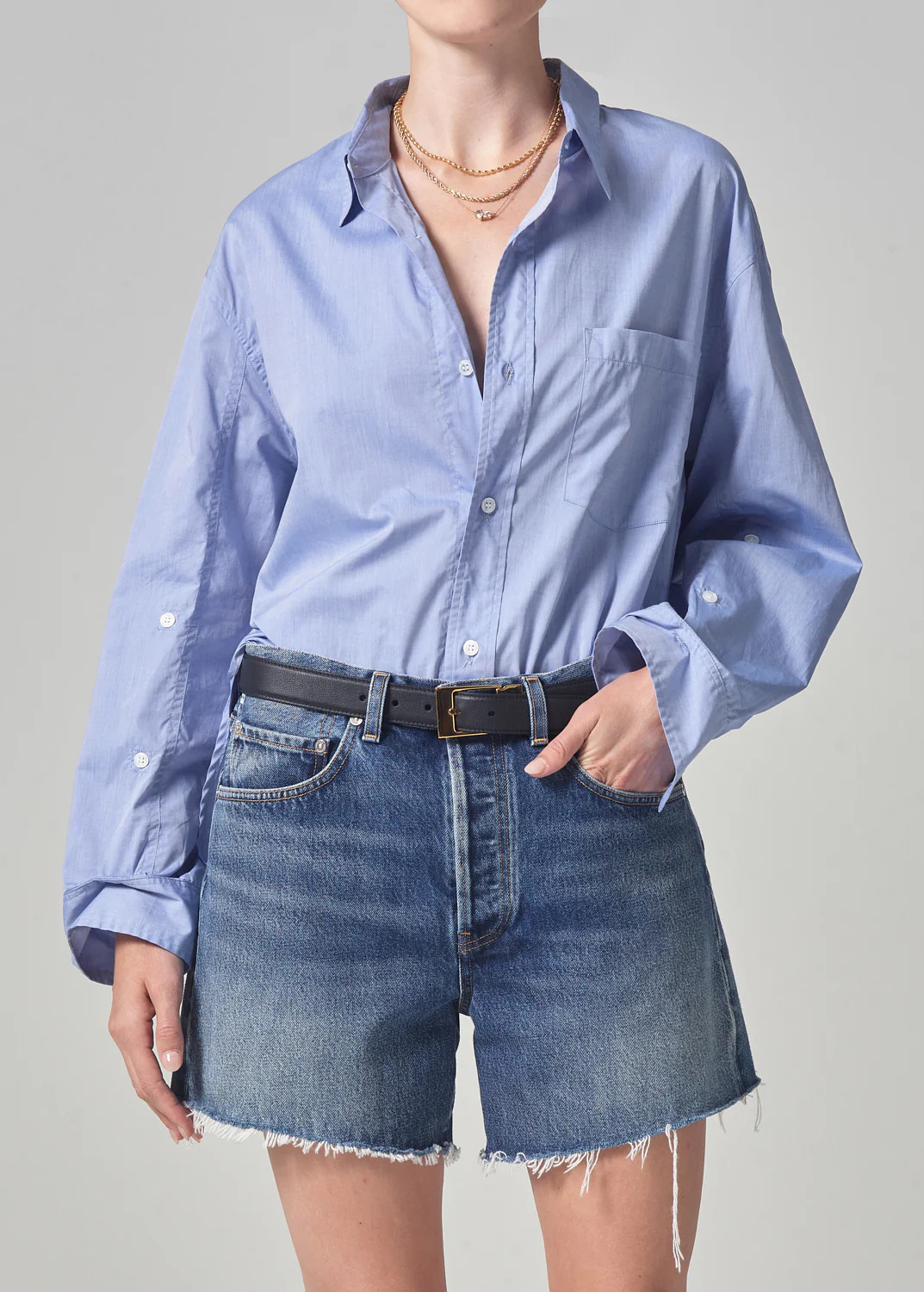 Kayla Shirt in Blue End On End | Citizens of Humanity