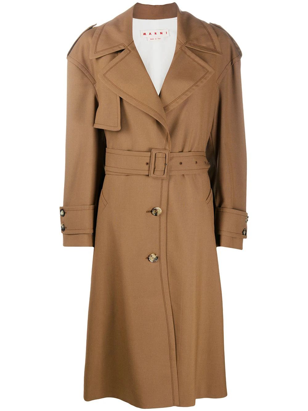 belted single-breasted trench coat | Farfetch Global