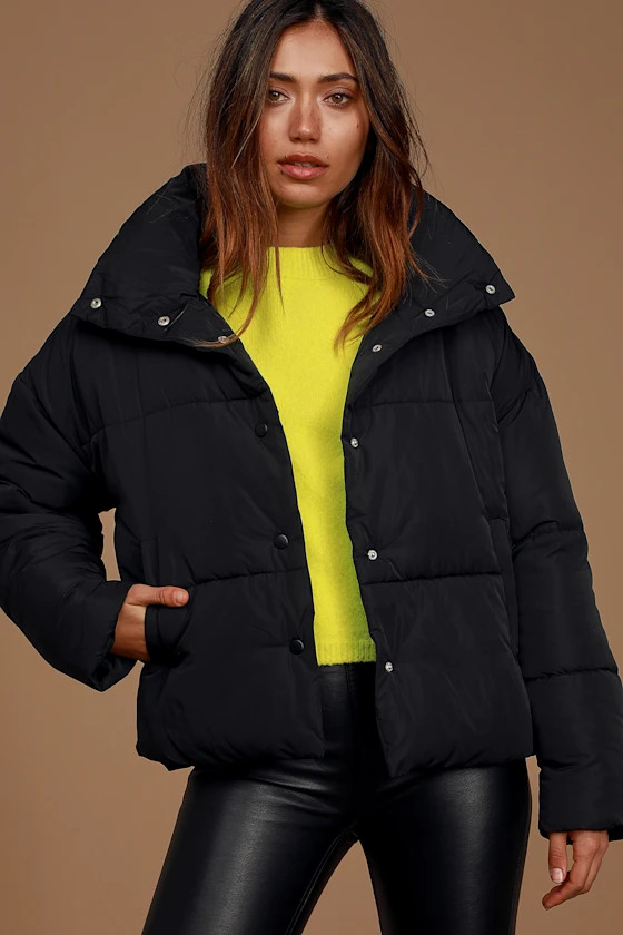 Weekender Black Quilted Puffer Jacket | Lulus (US)