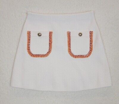 Maje Jisal Knit A-Line  Knit Mini Skirt Women's 40 Large Tweed Trimmed Pockets | eBay US