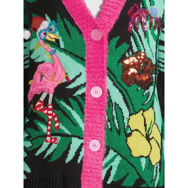 Holiday Time Women's Ugly Christmas Cardigan, Sizes S-3X | Walmart (US)