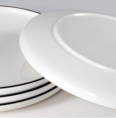 Dinner Plates Set Ceramic Lightweight Simple Minimalist Classic Black Detail Bowls 

#LTKFind #LTKhome #LTKHoliday