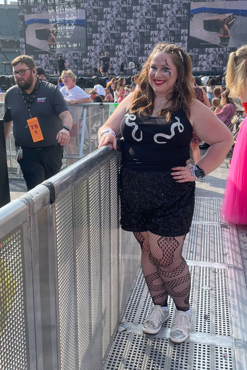 The Eras tour was so much fun, and I loved every bit of my outfit. This Reputation- inspired look was so comfy and fun! 
#erastour #taylorswift #reputation #reputationoutfit

#LTKcurves #LTKSeasonal #LTKstyletip