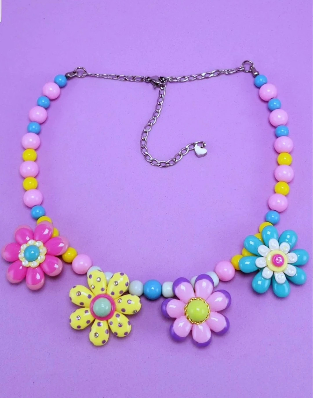 Flora Decora Pastel Kawaii Harajuku Crystal Choker Necklace | Etsy (US)