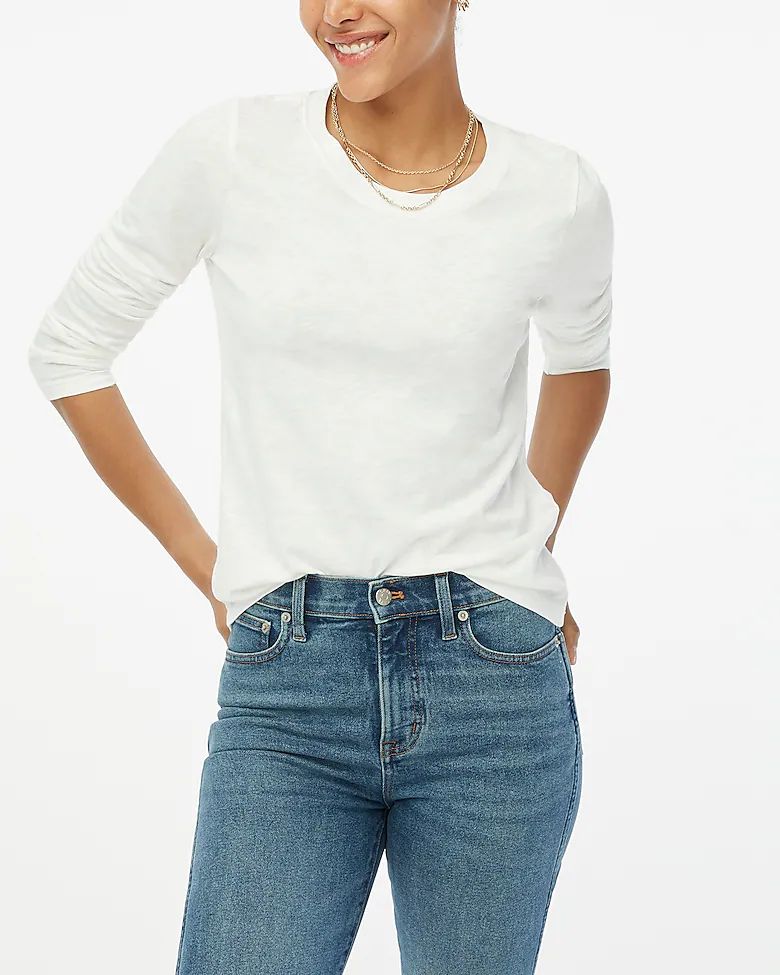 Long-sleeve crewneck girlfriend tee | J.Crew Factory