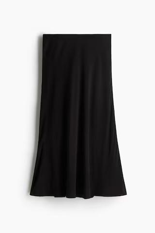 H & M - Flared Slip Skirt - Black | H&M (US + CA)