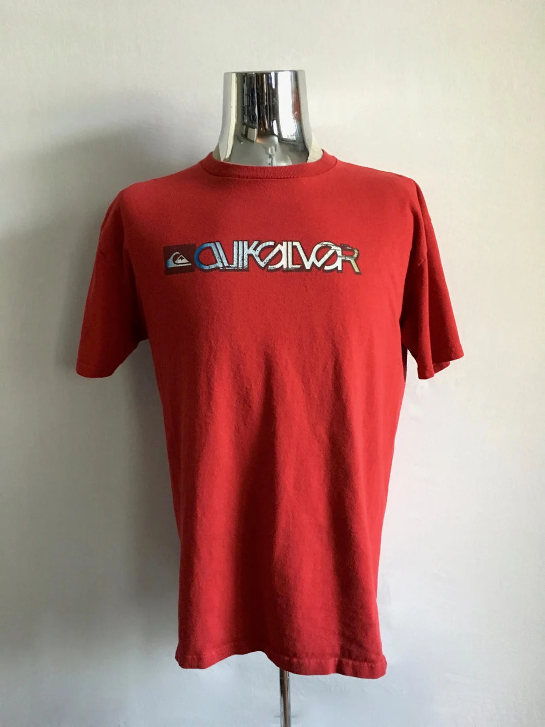 Vintage 90's Quicksilver T Shirt, Red, Short Sleeve (L) - Etsy | Etsy (US)