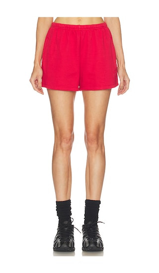 Cotton Fleece Classic Short in Washed Red | Revolve Clothing (Global)