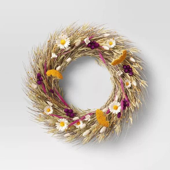 Wildflower Preserved Wreath - Threshold™ | Target