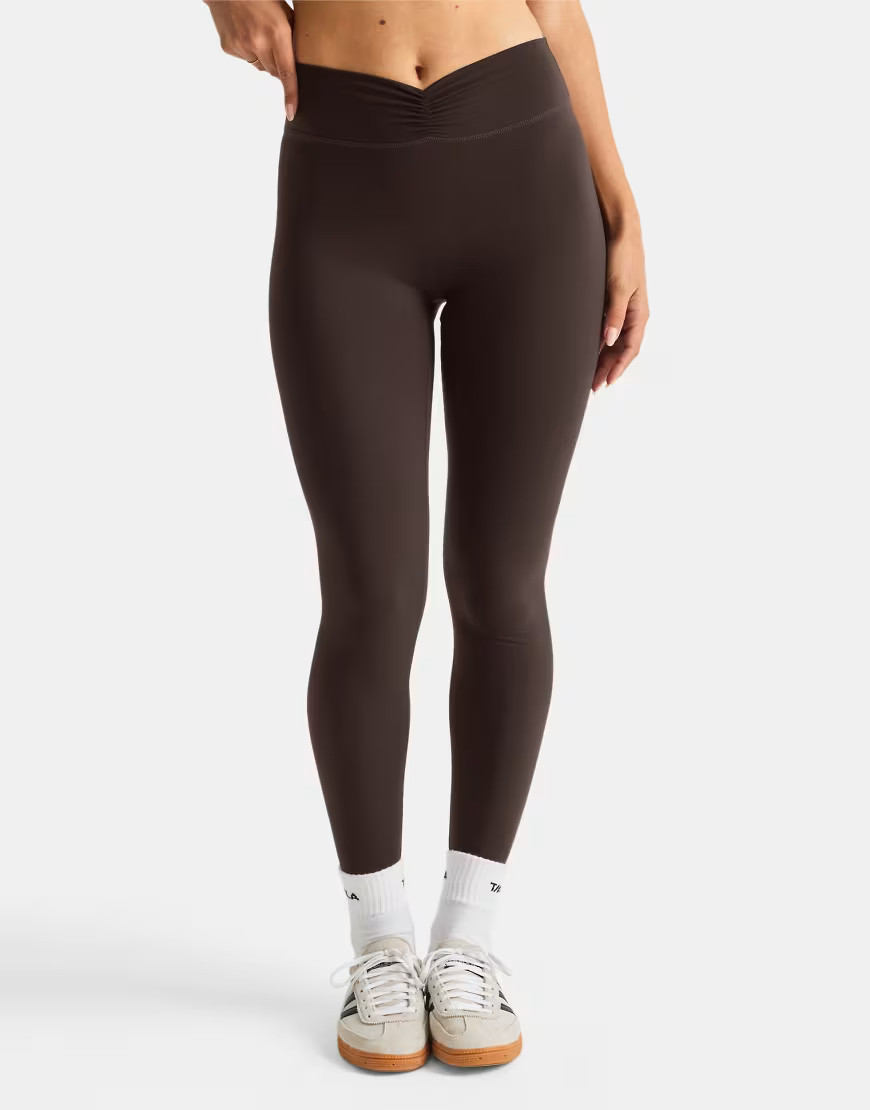 Tala DayFlex wrap high waisted legging in americano-Brown | ASOS (Global)