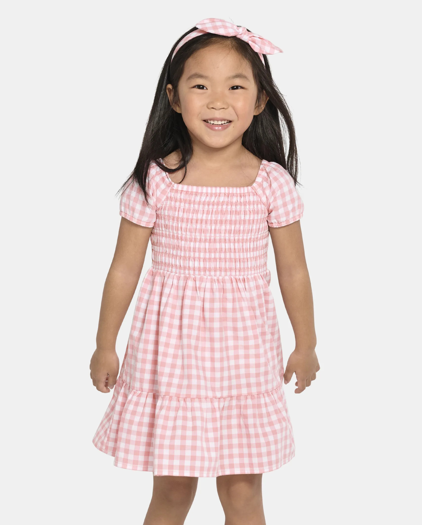 Toddler Girls Mommy And Me Short Puff Sleeve Gingham Poplin Woven Ruffle Dress | The Children's P... | The Children's Place